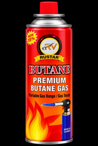 RUSTAR Premium Butane Gas for Portable Gas Range & Gas Torch